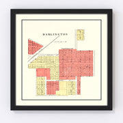 Darlington Vintage Map 1898