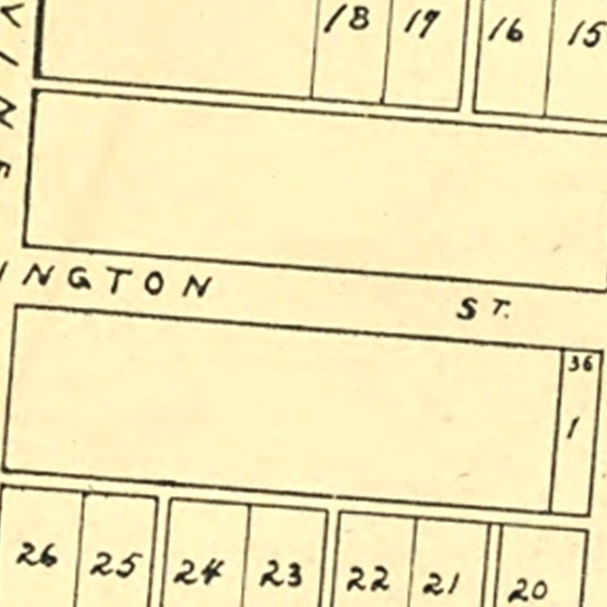 Restored historic details from the 1898 city map of Wayne, Indiana