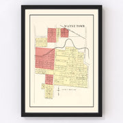 Wayne Vintage Map 1898