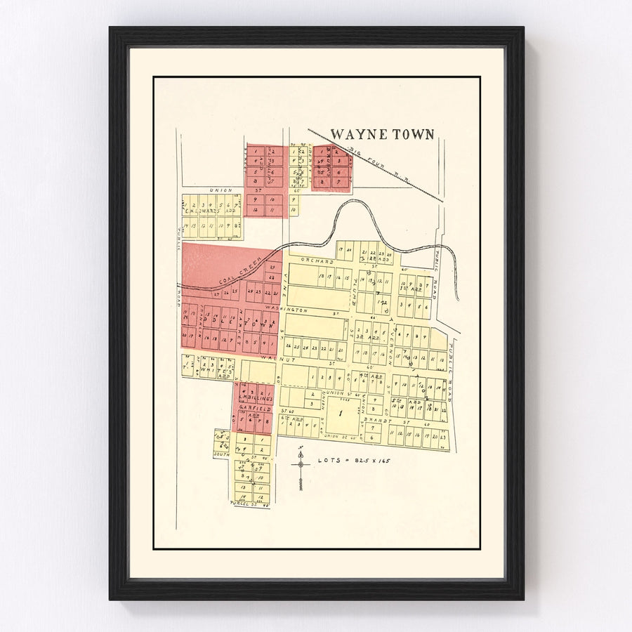 Wayne Vintage Map 1898