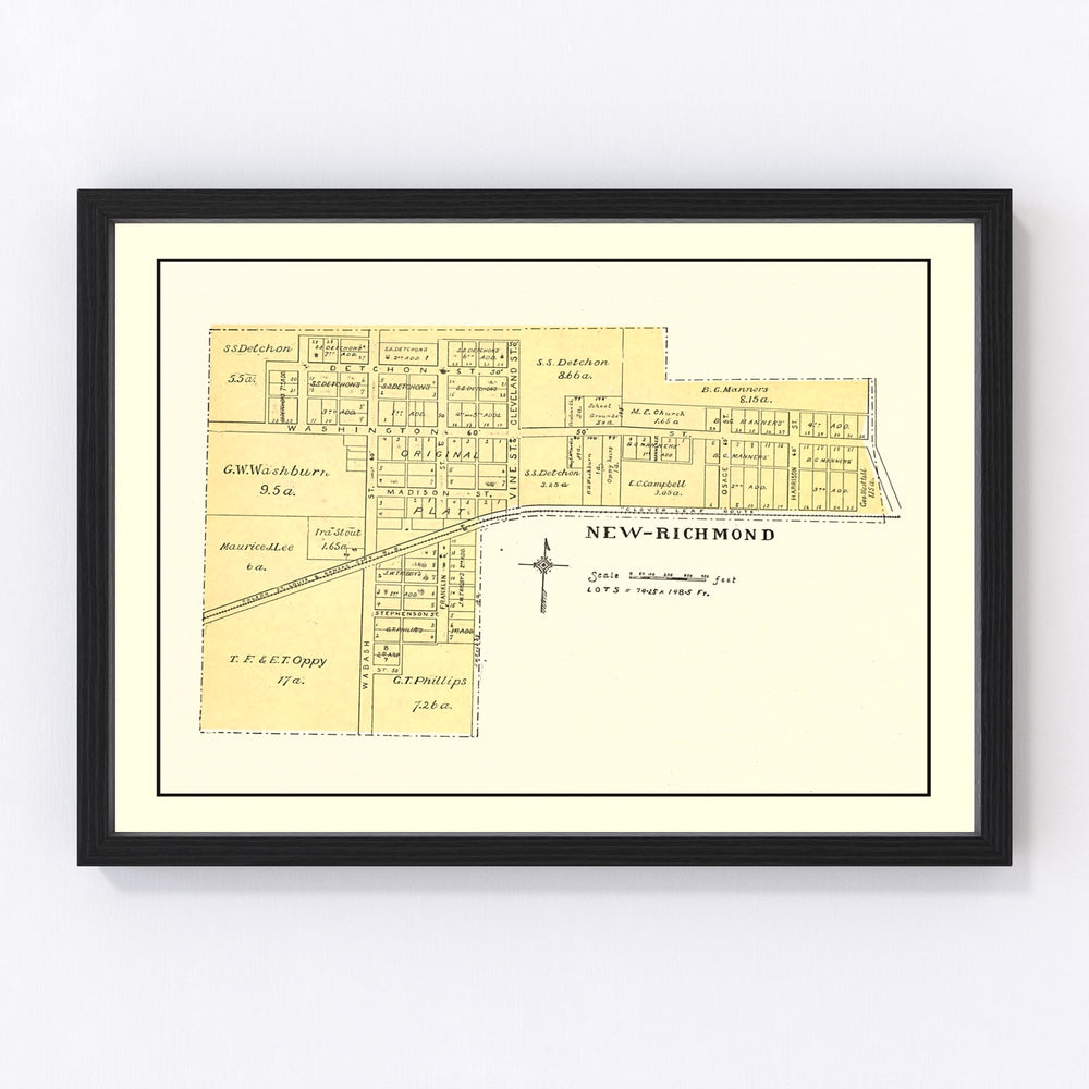 New Richmond Vintage Map 1898