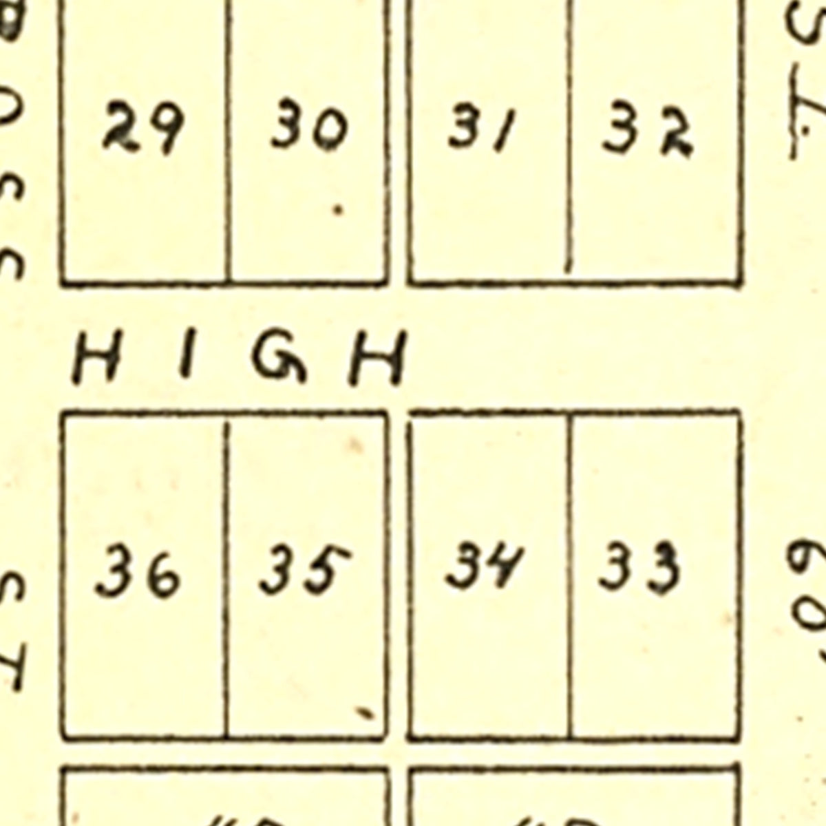 Restored historic details from the 1898 city map of Wingate, Indiana