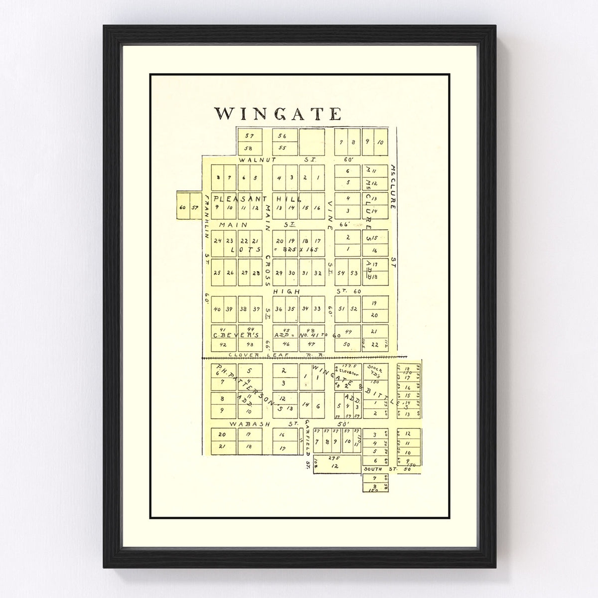Wingate Vintage Map 1898