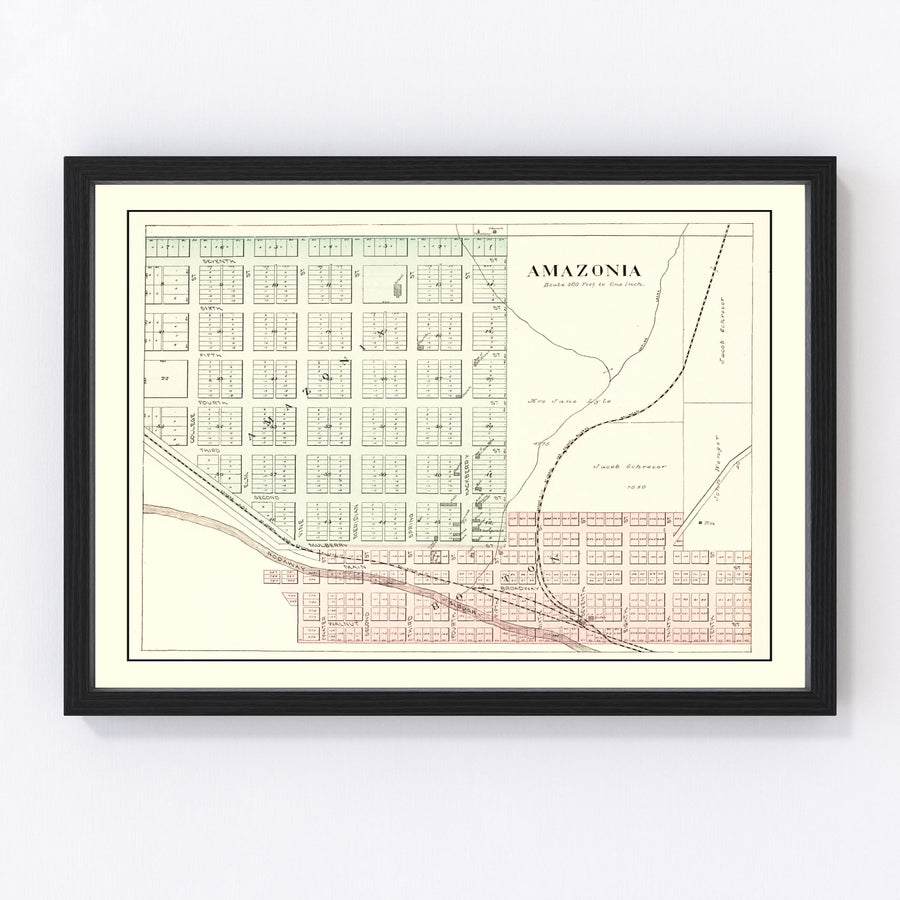 Amazonia Vintage Map 1898
