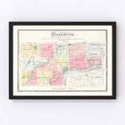 Muscatine Vintage Map 1899