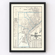 Muscatine Vintage Map 1899