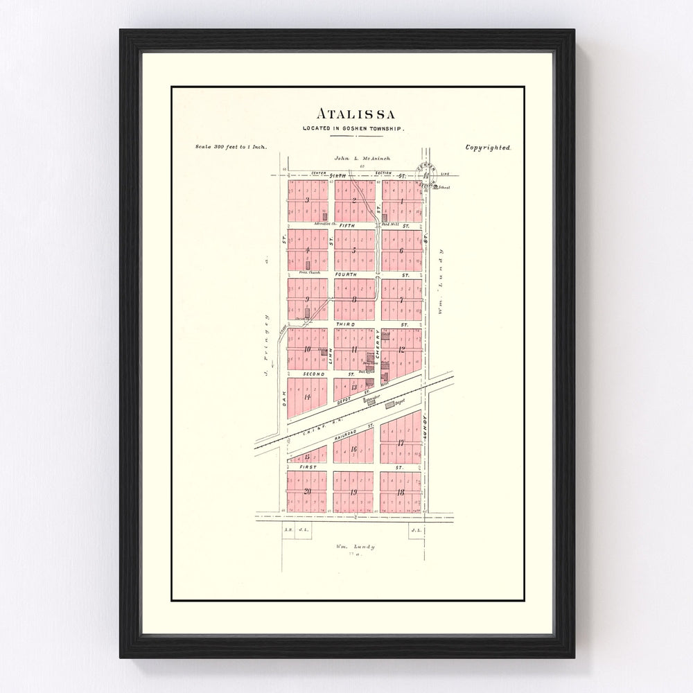 Atalissa Vintage Map 1899