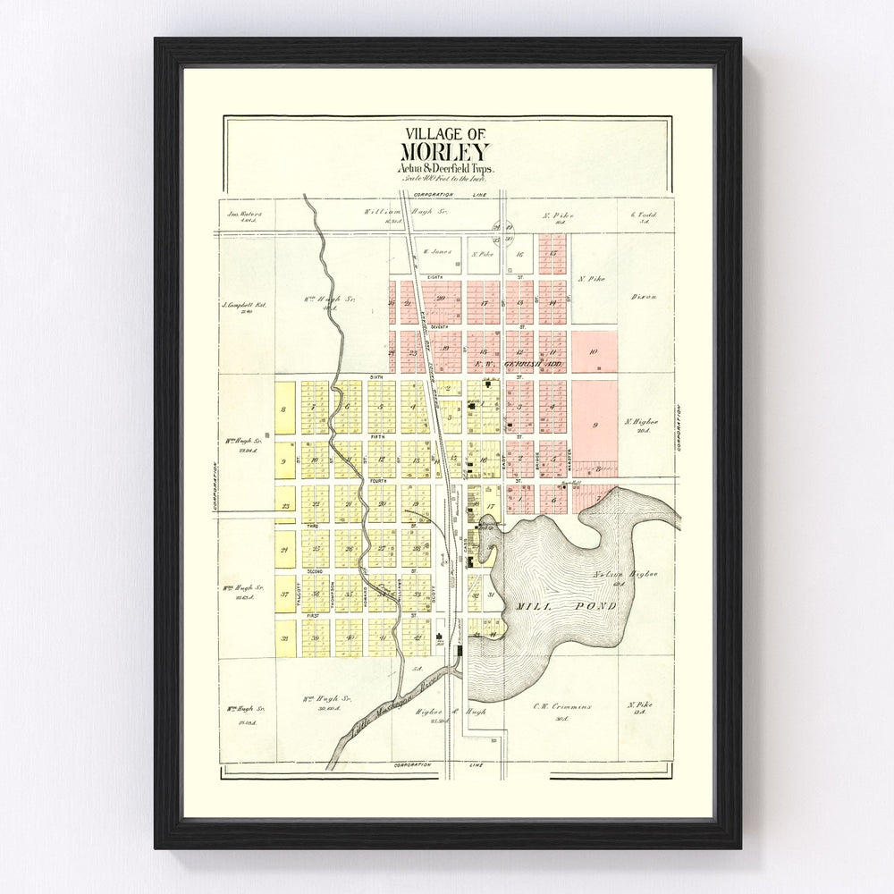 Morley Vintage Map 1900