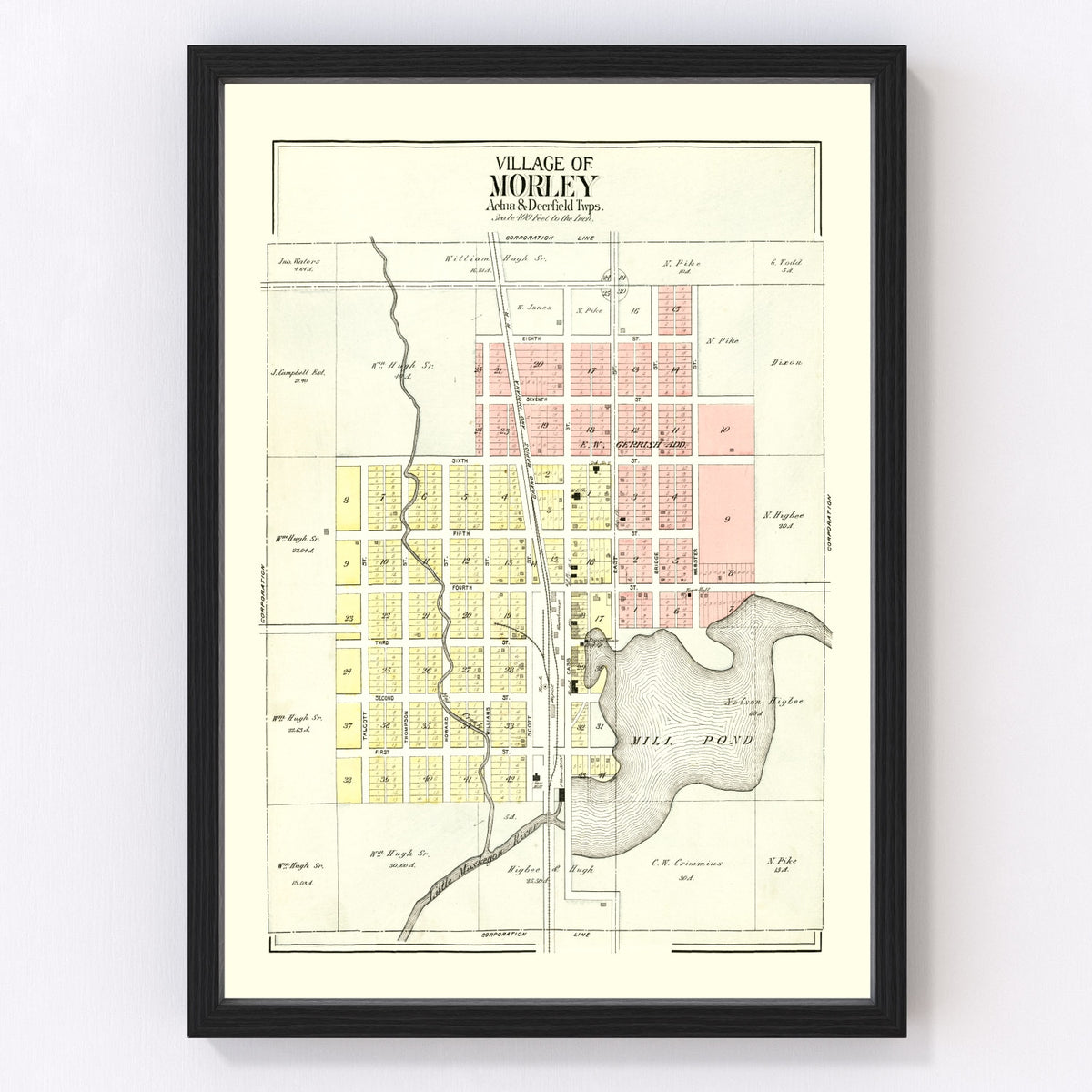 Morley Vintage Map 1900