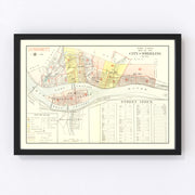 Wheeling Vintage Map 1901