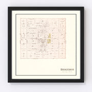 Benzonia Vintage Map 1901