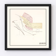 Honor Vintage Map 1901