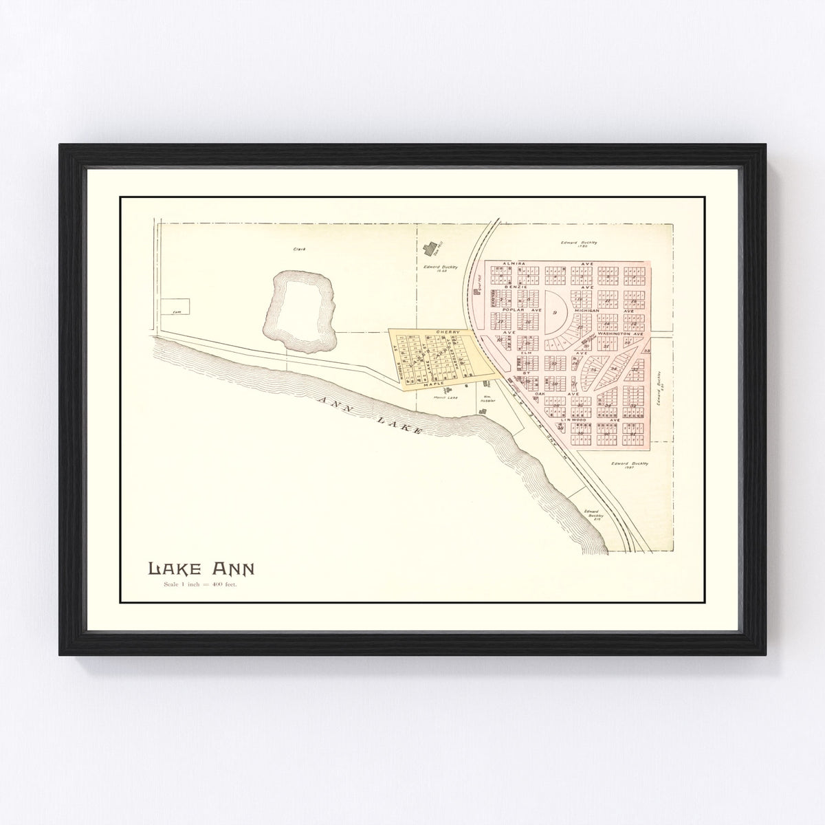 Lake Ann Vintage Map 1901