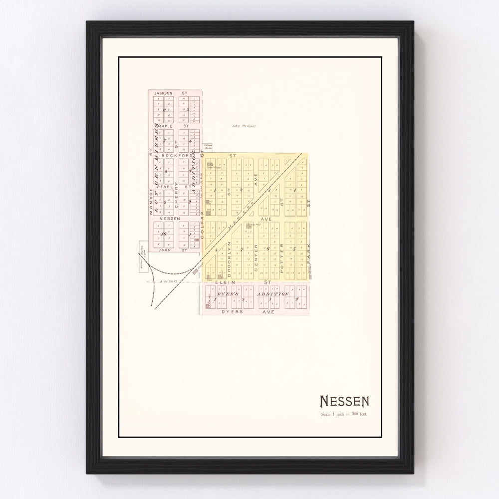 Nessen Vintage Map 1901