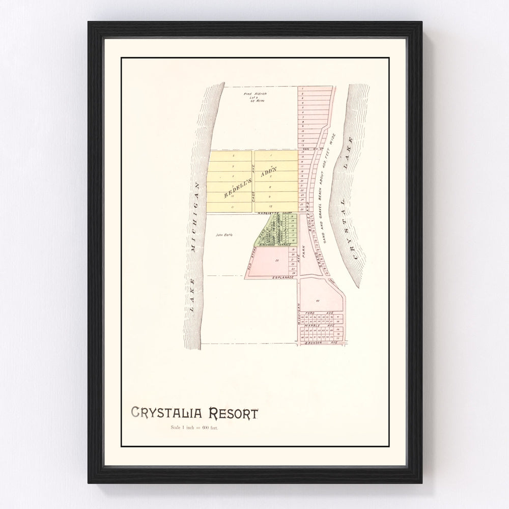 Crystalia Resort Vintage Map 1901