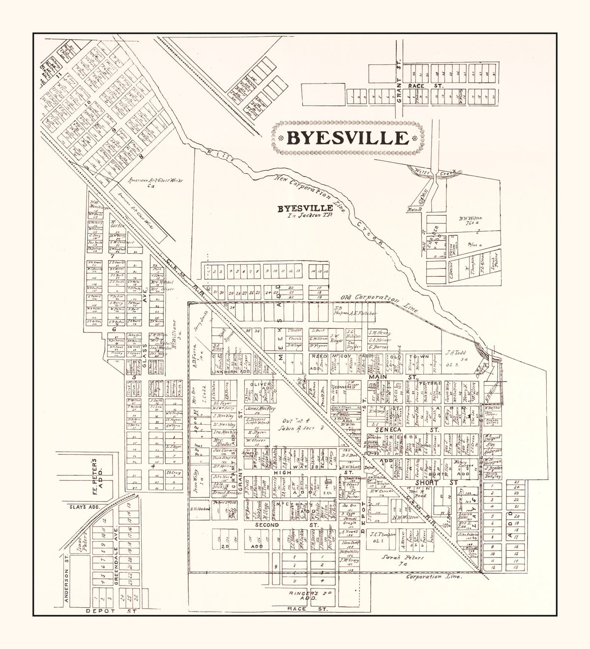 Preview of Vintage Map of Byesville, Ohio 1902