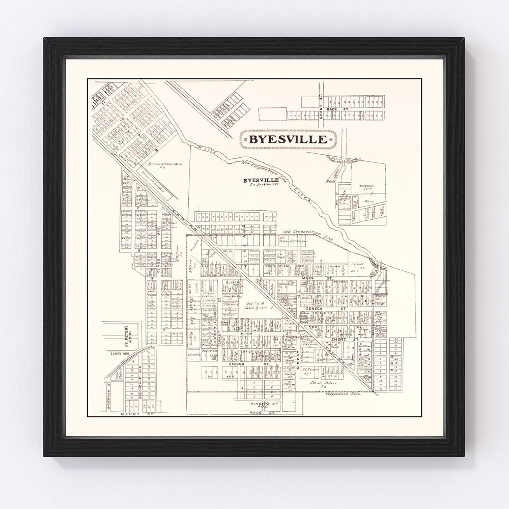 Byesville Vintage Map 1902