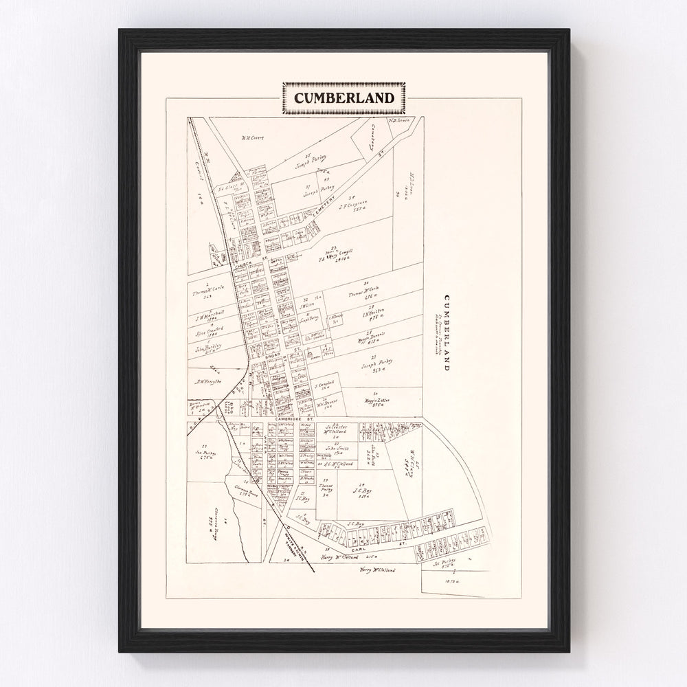 Cumberland Vintage Map 1902