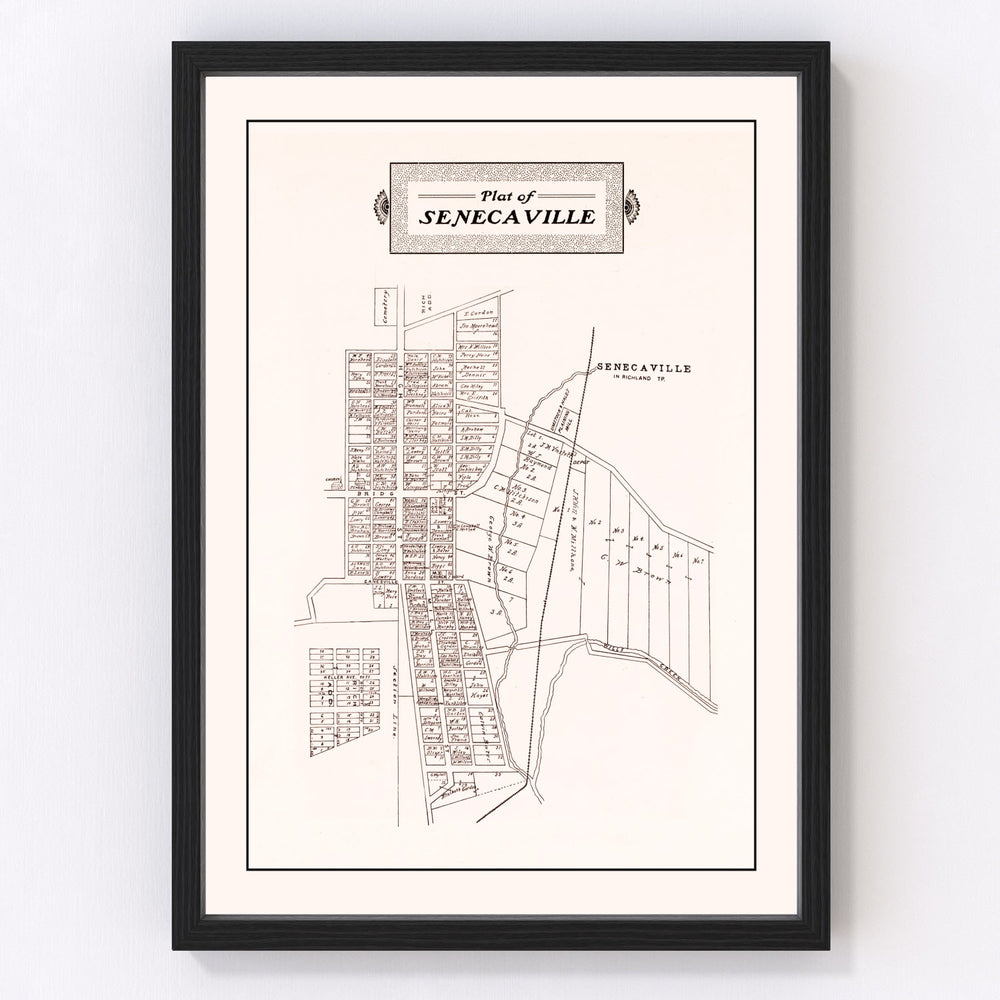 Senecaville Vintage Map 1902