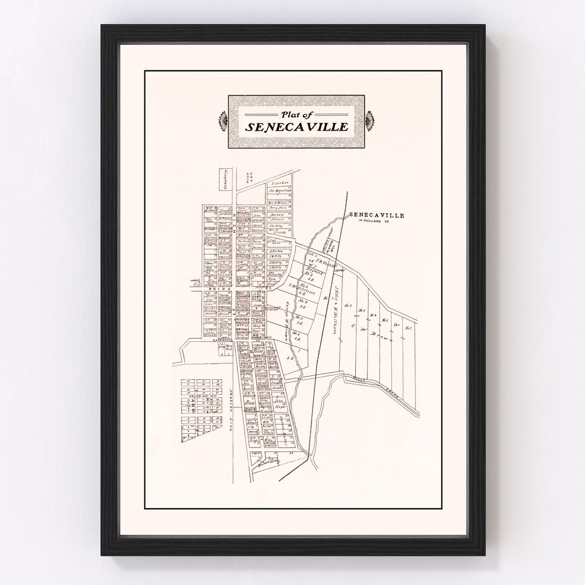 Senecaville Vintage Map 1902