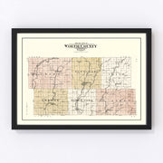 Worth County Vintage Map 1902