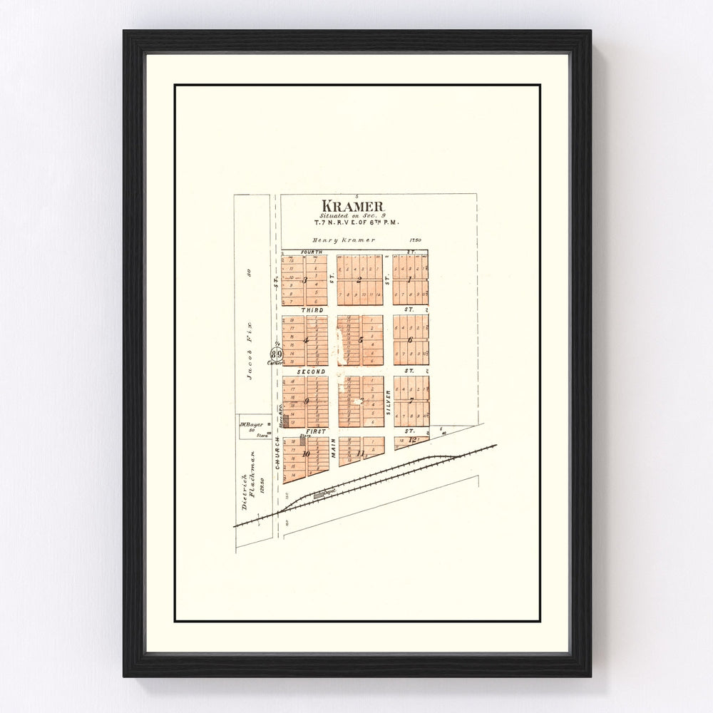 Kramer Vintage Map 1903