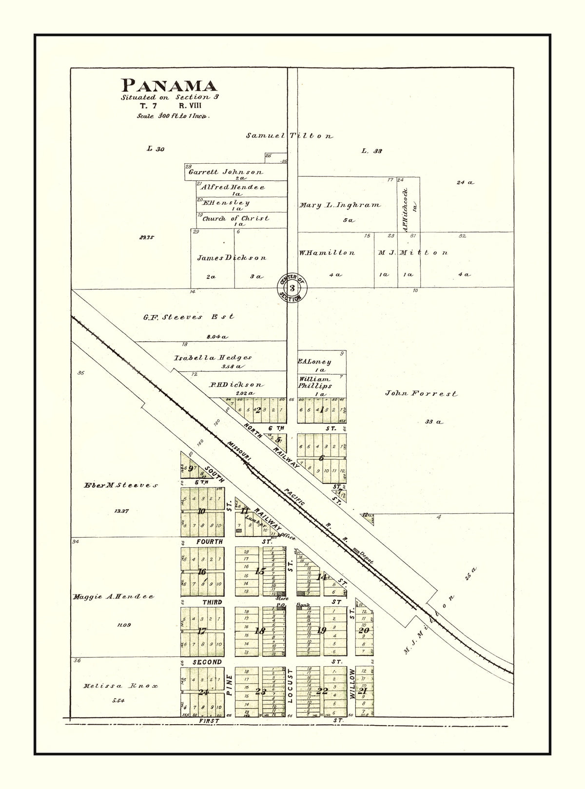 Preview of Vintage Map of Panama, Nebraska 1903