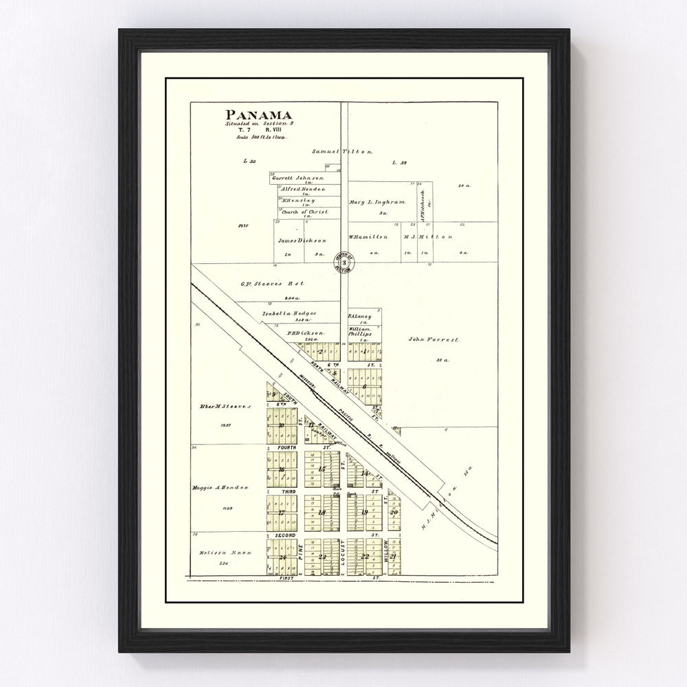 Panama Vintage Map 1903