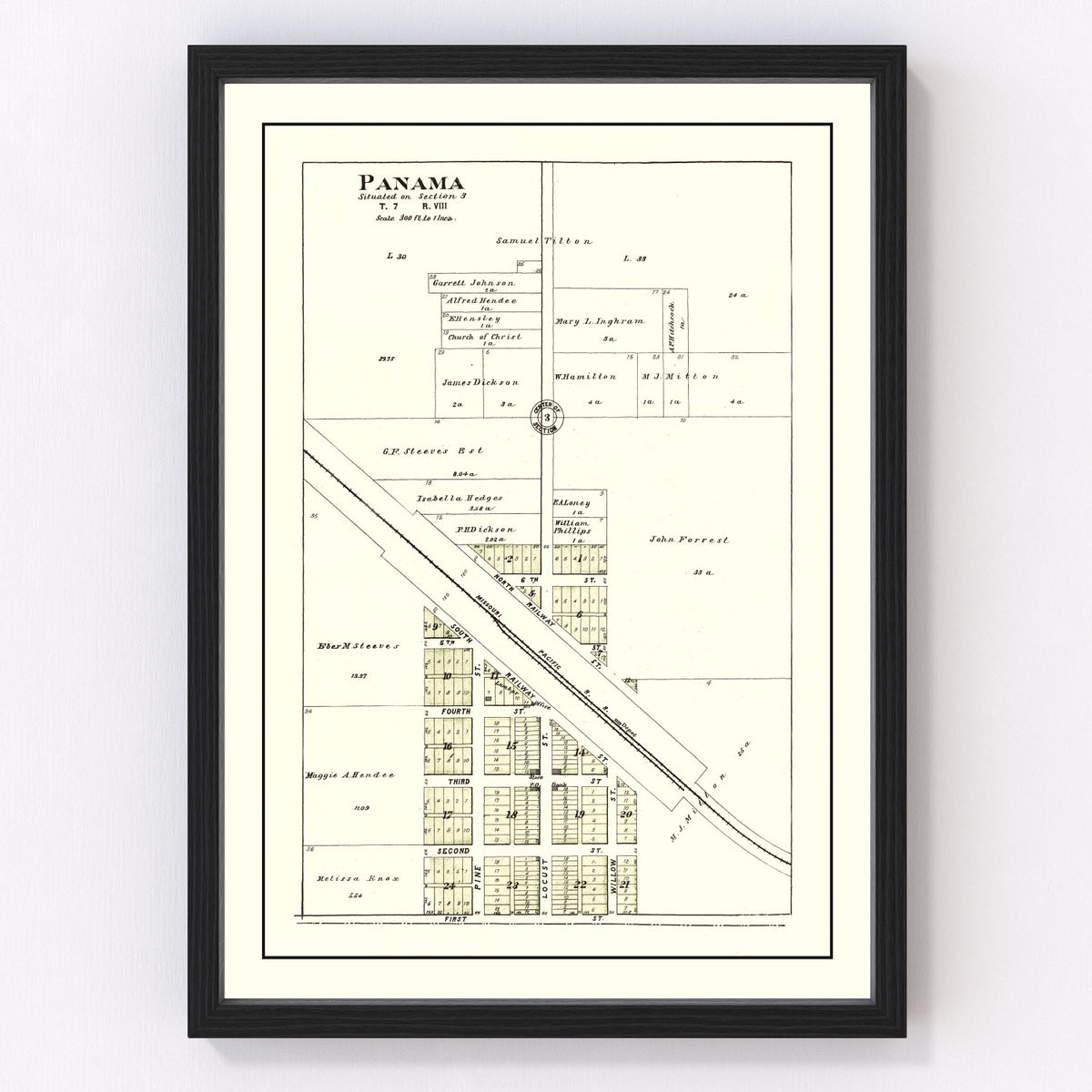 Panama Vintage Map 1903