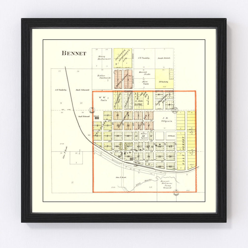 Bennet Vintage Map 1903