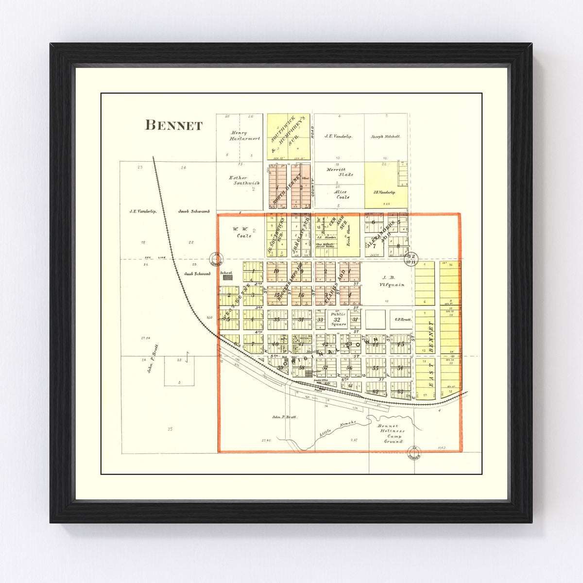 Bennet Vintage Map 1903