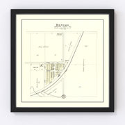 Denton Vintage Map 1903