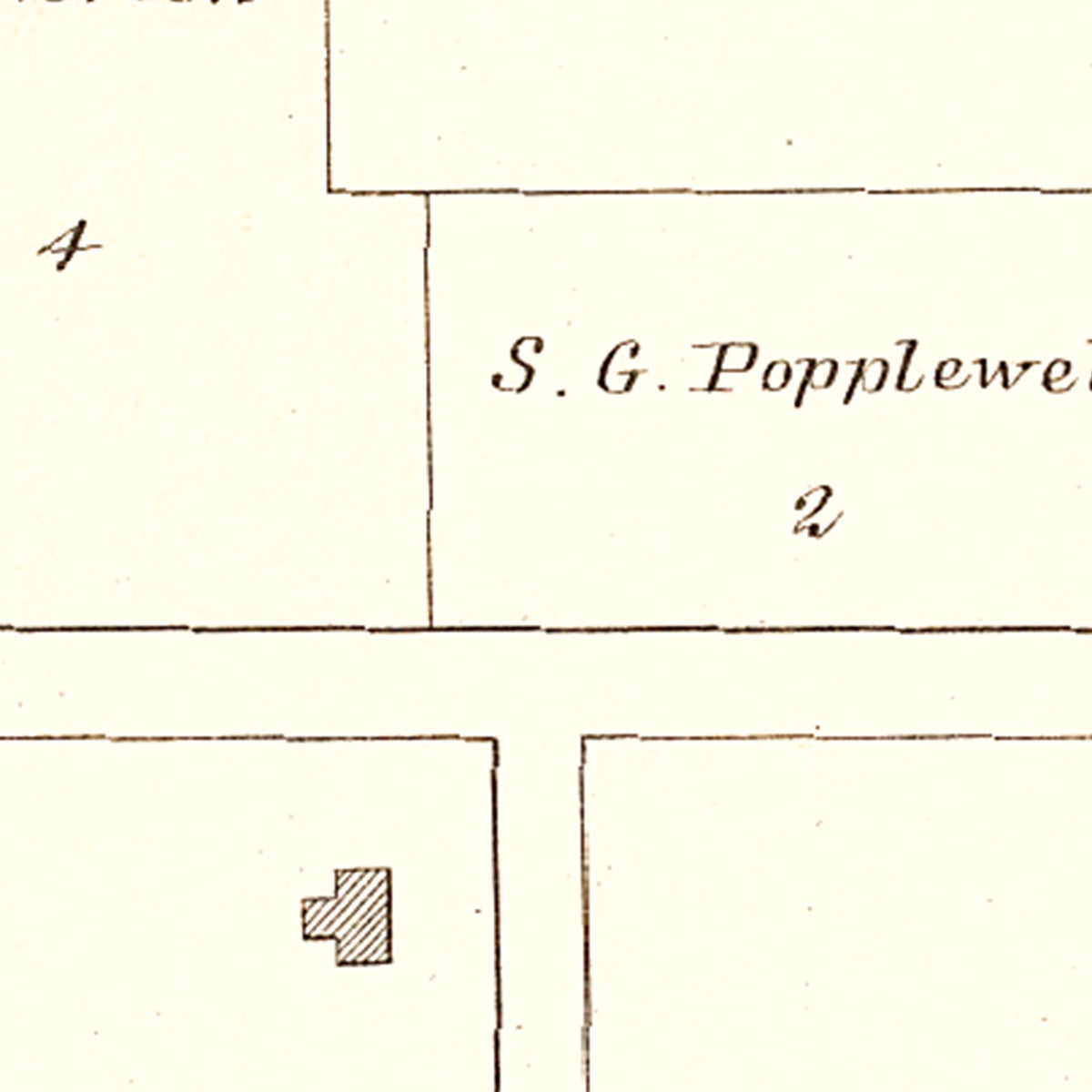 Restored historic details from the 1903 city map of Montevallo, Missouri