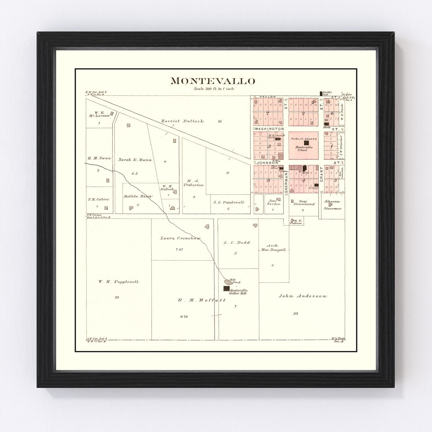 Montevallo Vintage Map 1903