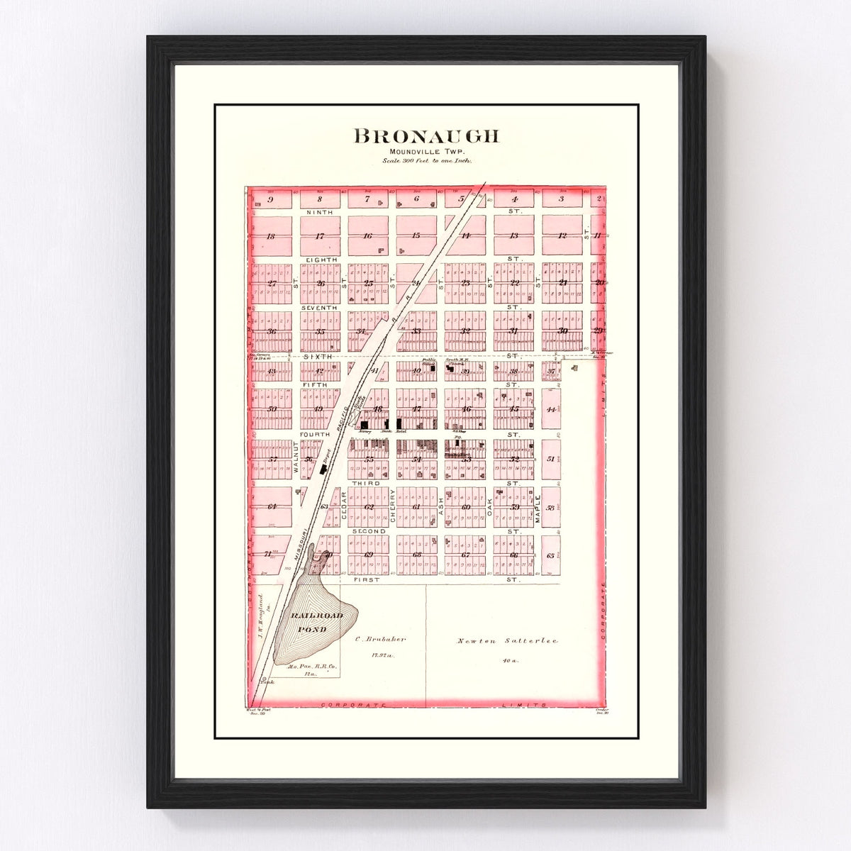 Bronaugh Vintage Map 1903