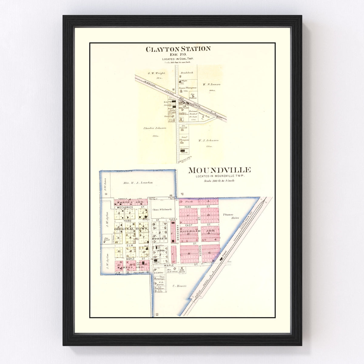 Moundville Vintage Map 1903