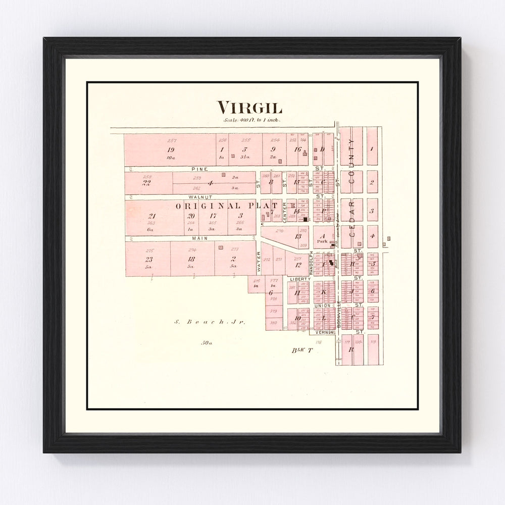 Virgil Vintage Map 1903