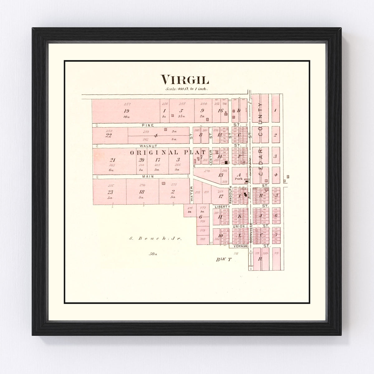 Virgil Vintage Map 1903