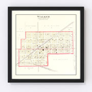 Walker Vintage Map 1903
