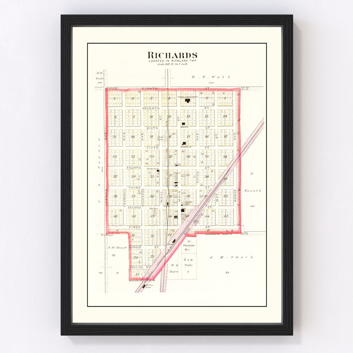 Richards Vintage Map 1903