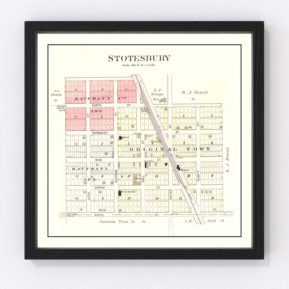 Stotesbury Vintage Map 1903