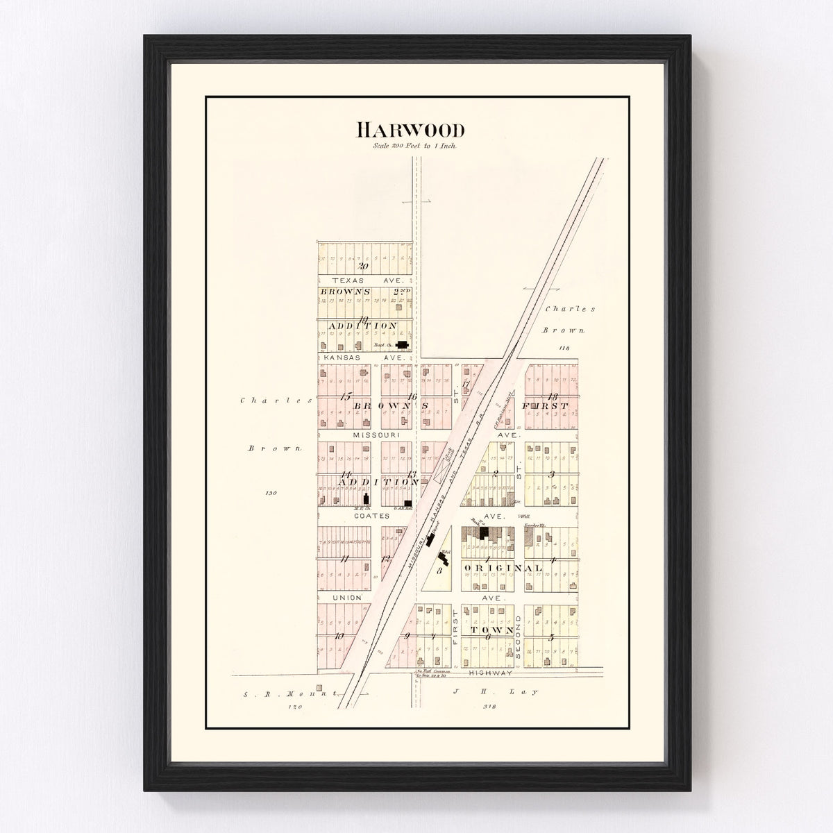 Harwood Vintage Map 1903