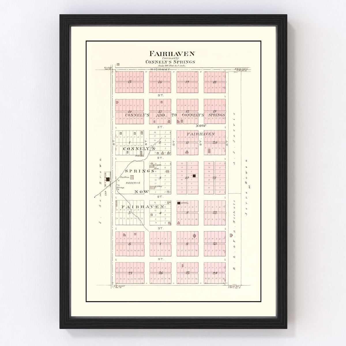 Fairhaven Vintage Map 1903