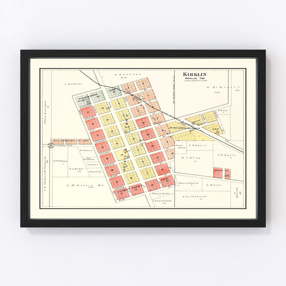 Kirklin Vintage Map 1903