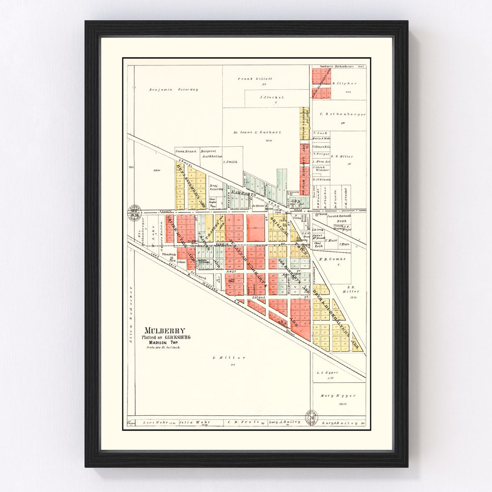 Mulberry Vintage Map 1903