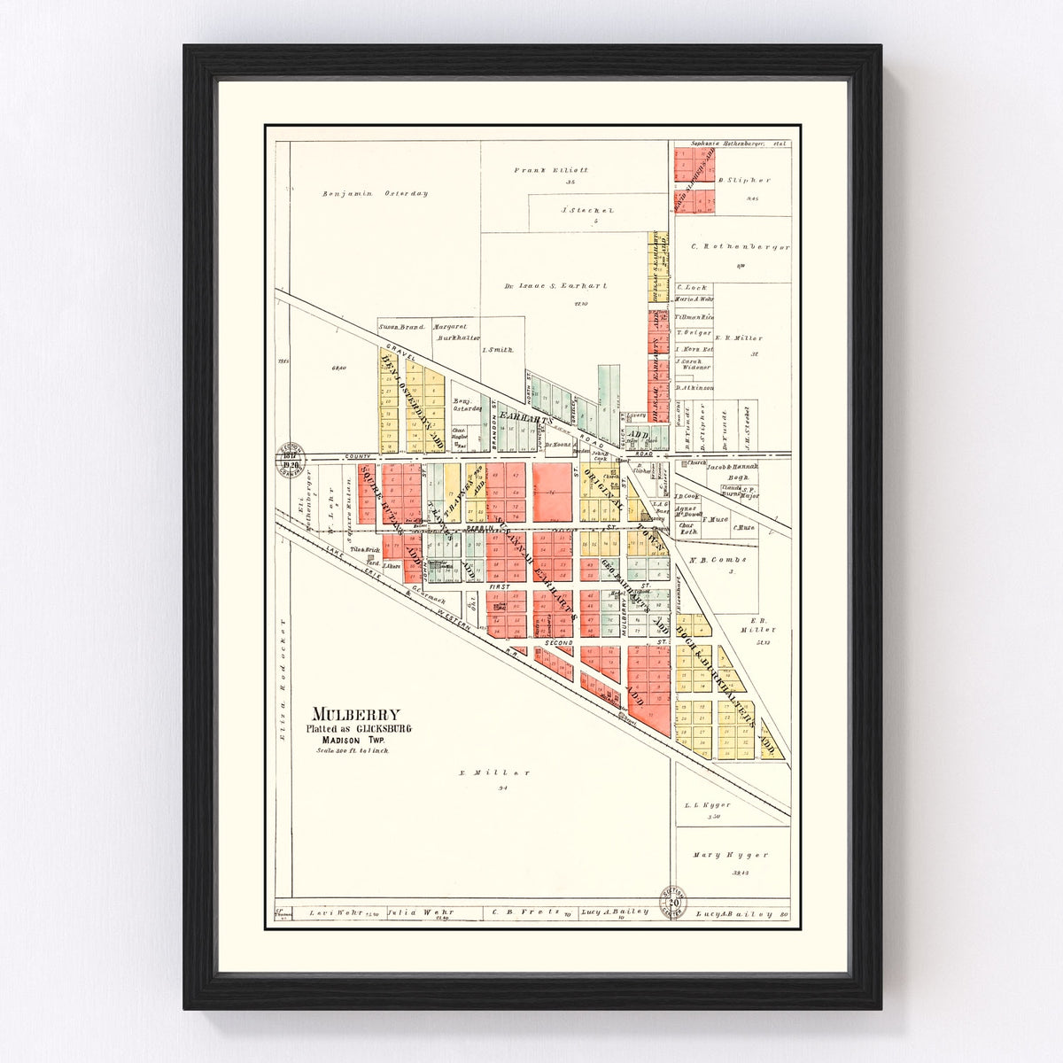 Mulberry Vintage Map 1903