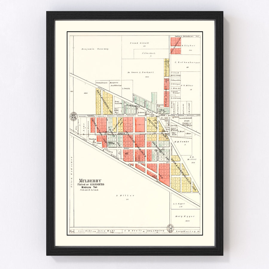 Mulberry Vintage Map 1903