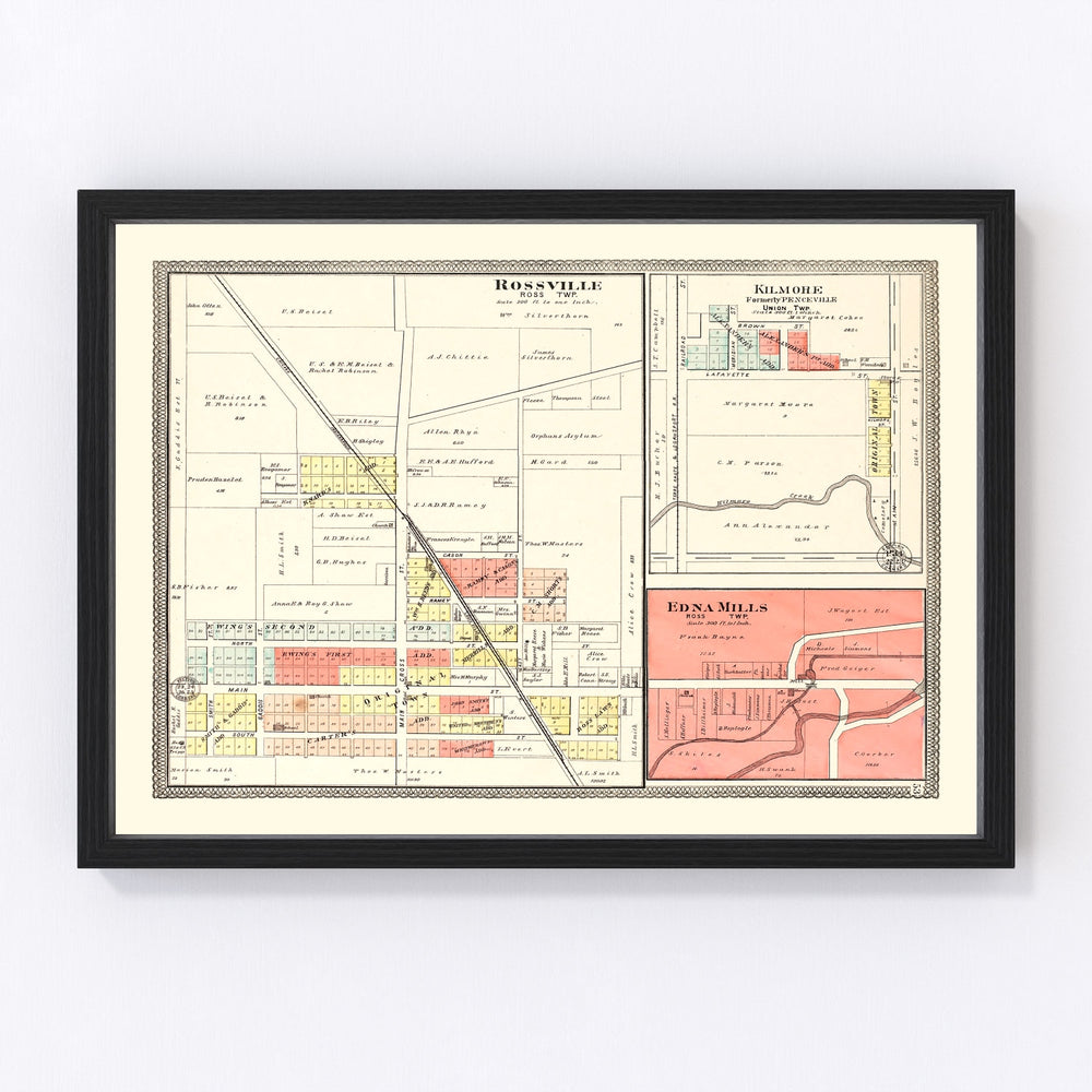 Rossville Vintage Map 1903