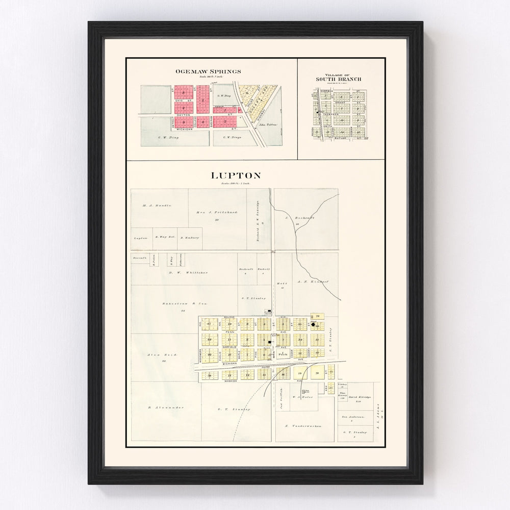 South Branch Vintage Map 1903