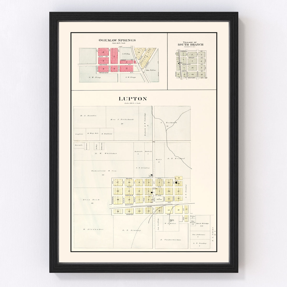 South Branch Vintage Map 1903